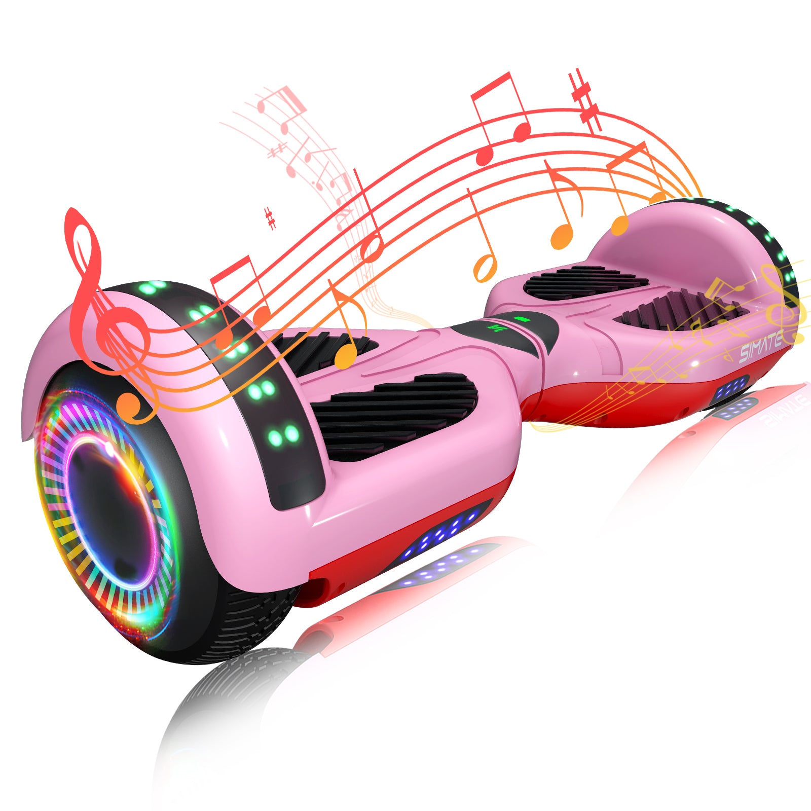 Hoverboard rosa com led best sale e bluetooth