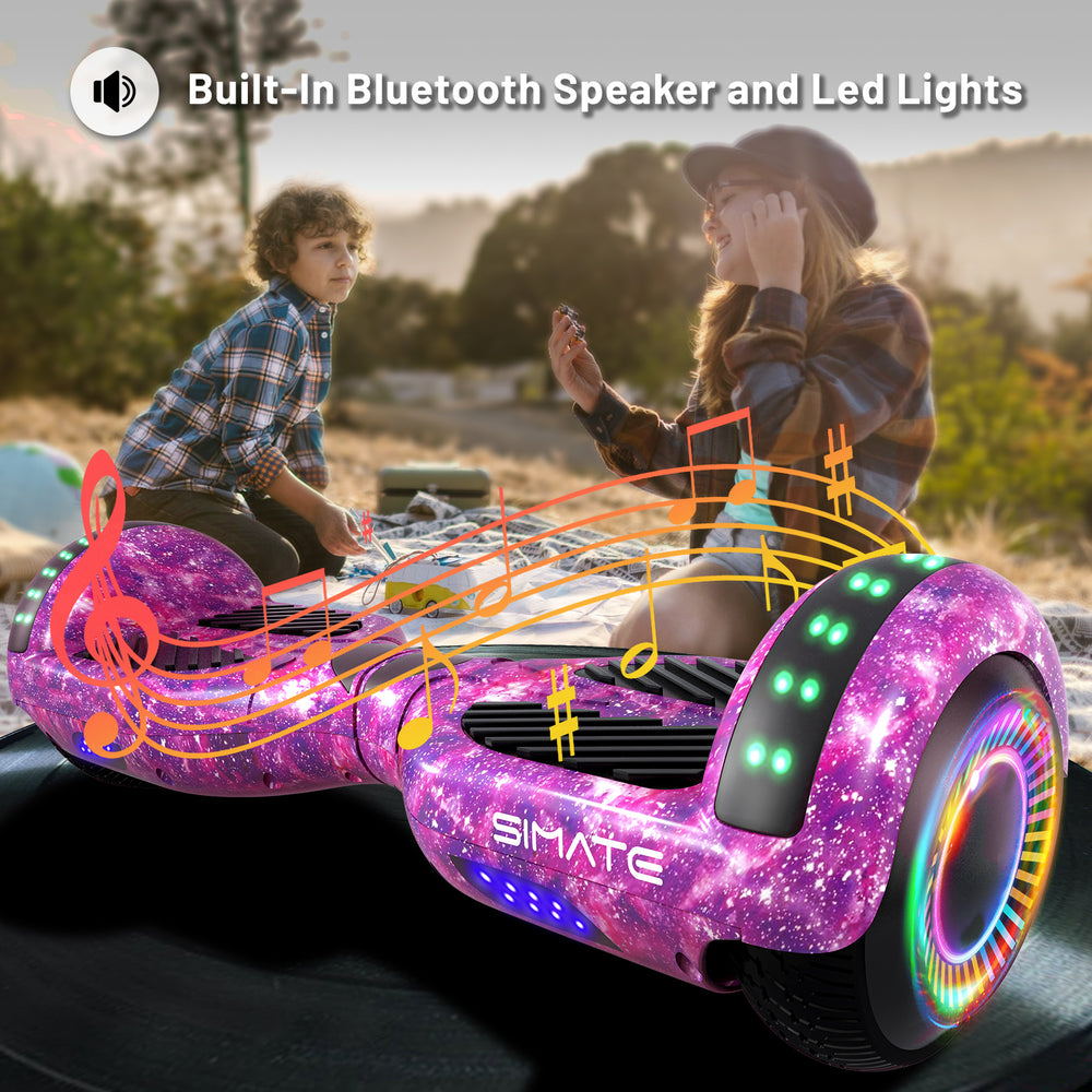 NEI-WAI Hoverboards for Kids 6.5 Inch, Segway Hoverboard with LED Lights  and Bluetooth Speaker, Hover Board Kids 500W Motor for Adult Kids Gift  (Galaxy Blue) : : Sports & Outdoors